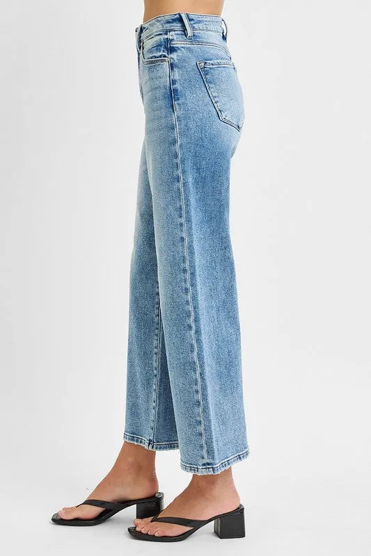 Risen Jeans High Rise Crop Wide Jeans