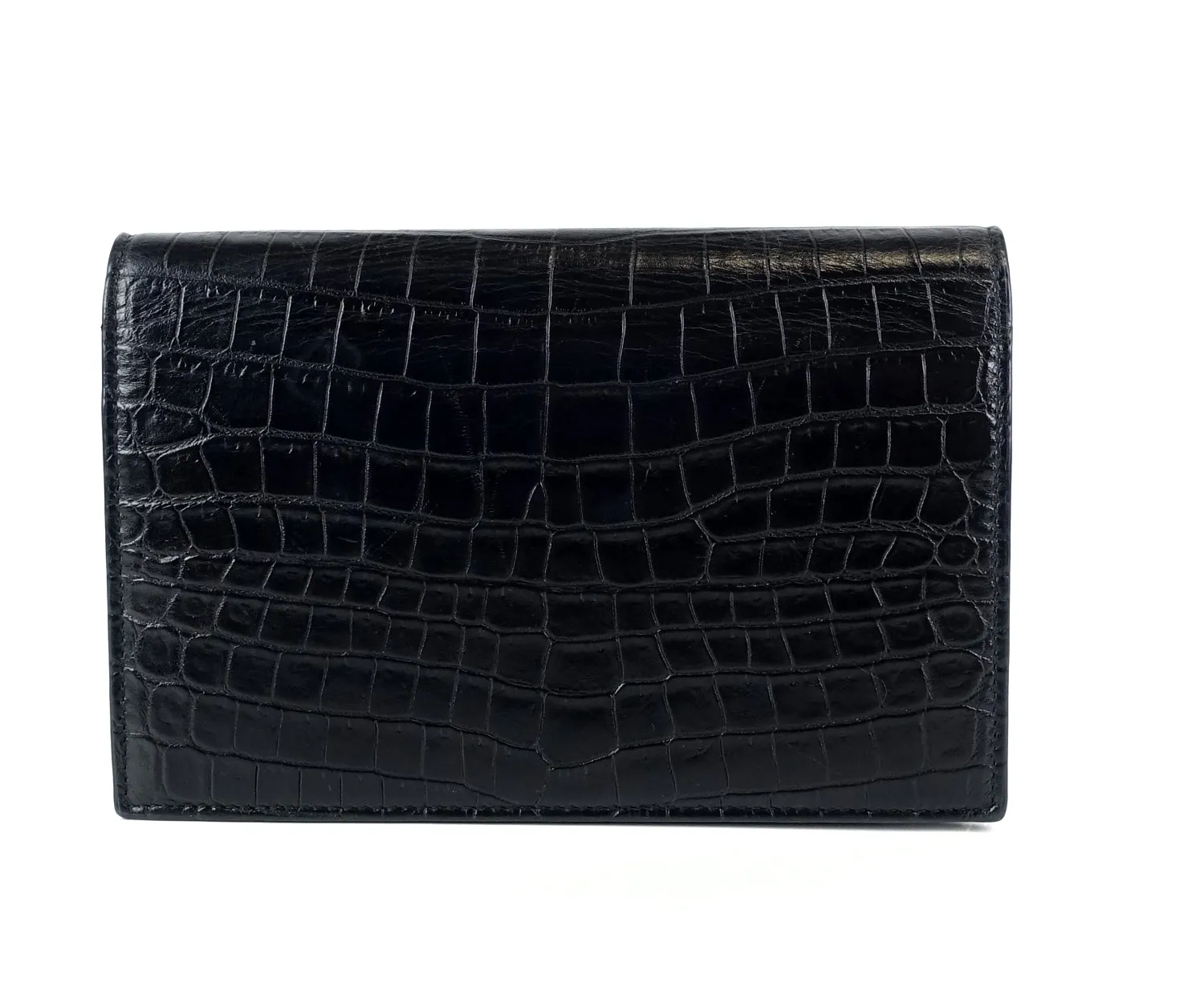 Saint Laurent Bags Kate Croc Embossed Calf Leather Tassel Bag