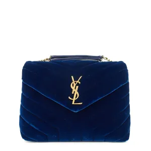 Saint Laurent Bags Loulou Small Velvet Shoulder Bag
