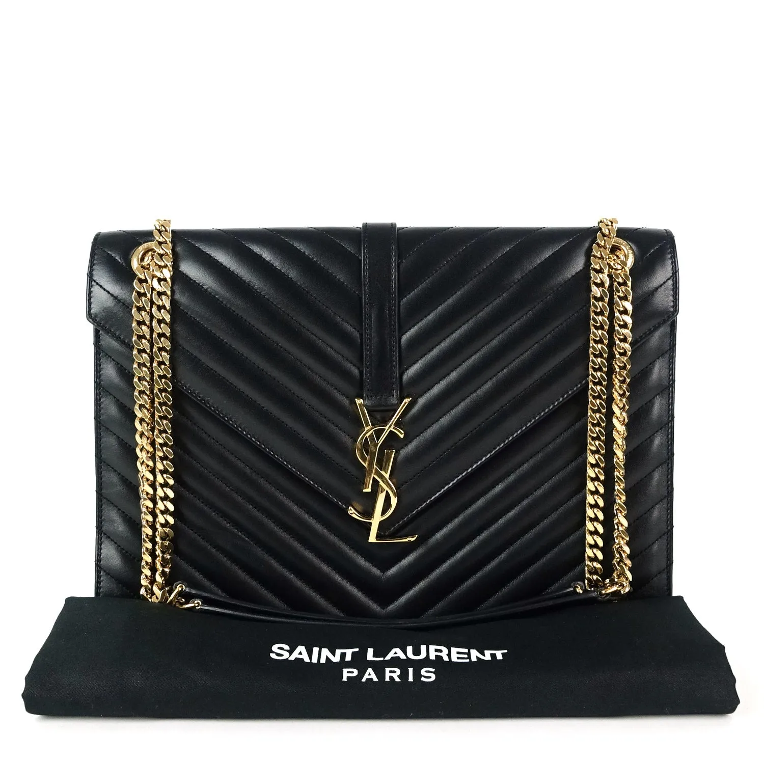 Saint Laurent Bags Matalasse Chevron Calf Leather Large Bag