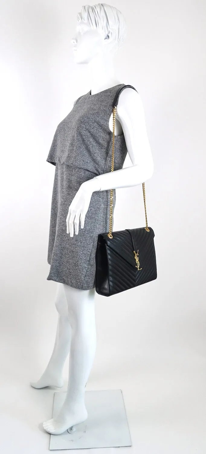 Saint Laurent Bags Matalasse Chevron Calf Leather Large Bag