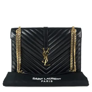 Saint Laurent Bags Matalasse Chevron Calf Leather Large Bag