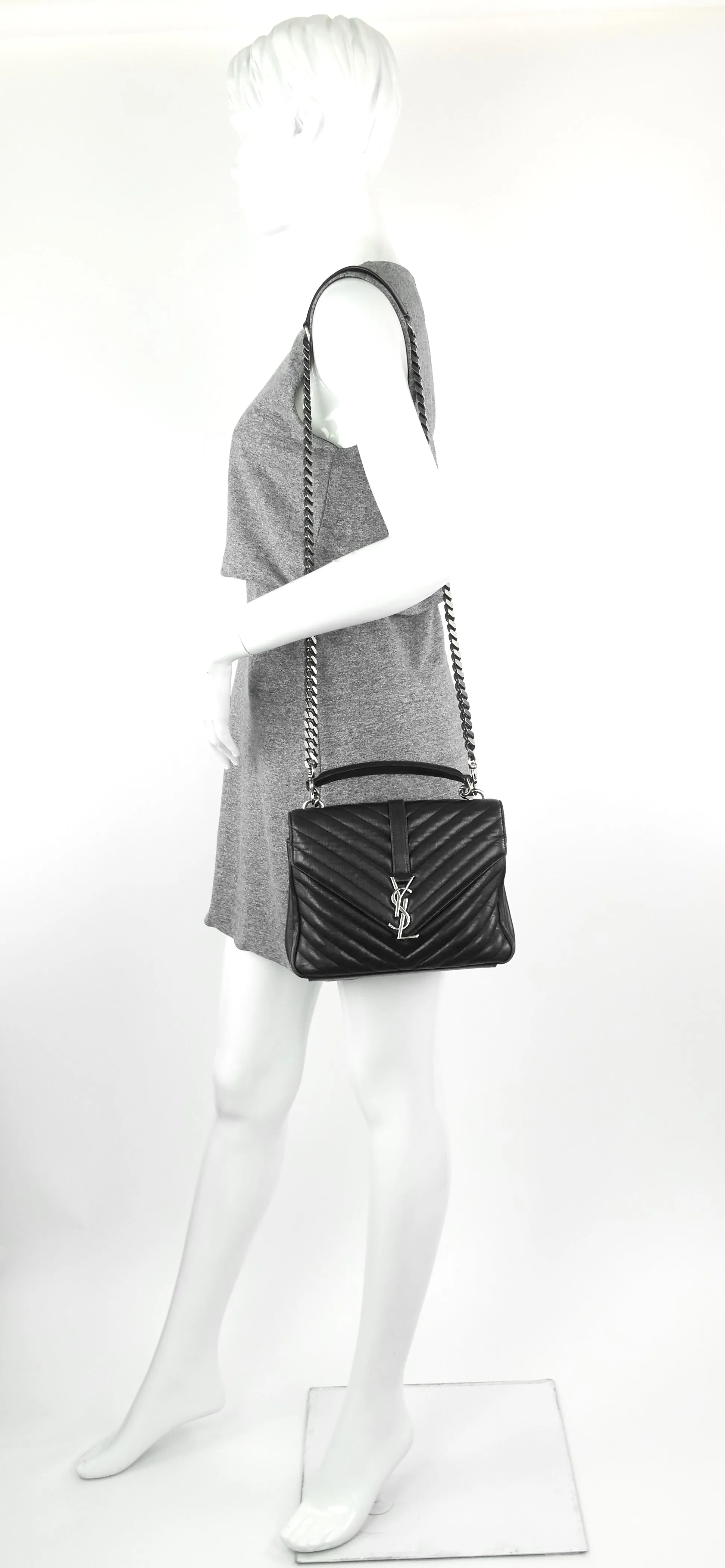 Saint Laurent Bags Monogram Collège Medium Matelassé Calfskin Bag