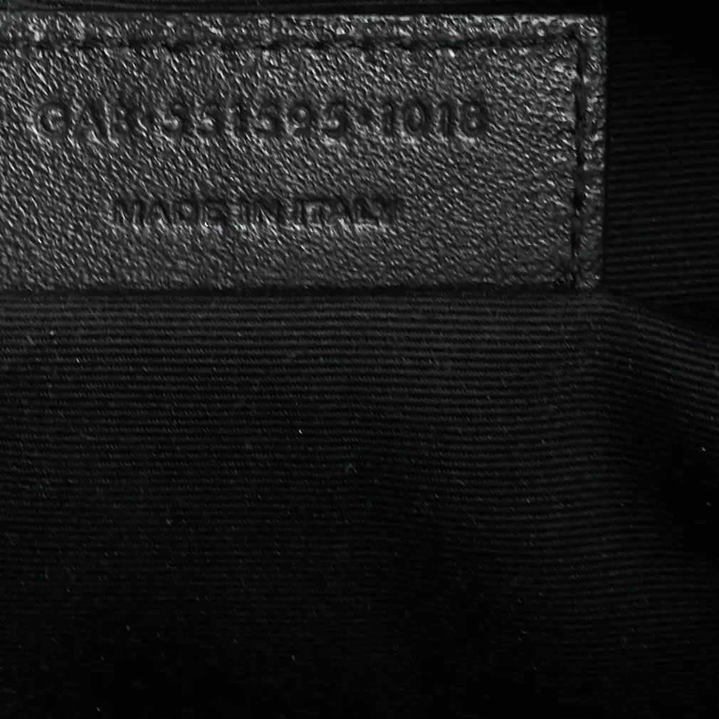 Saint Laurent Bags Teddy Medium Canvas and Leather Drawstring Shopping Tote Bag