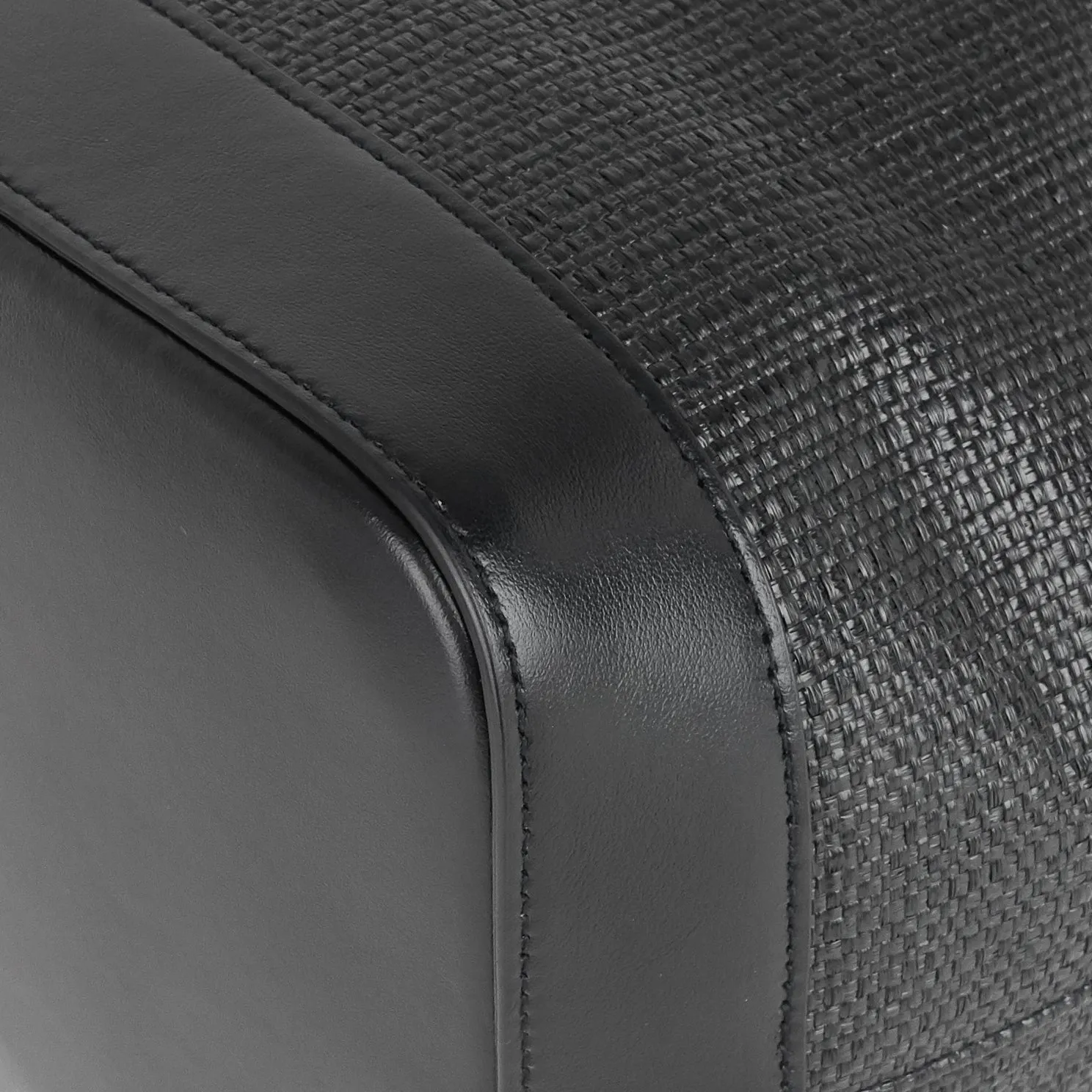 Saint Laurent Bags Teddy Medium Canvas and Leather Drawstring Shopping Tote Bag