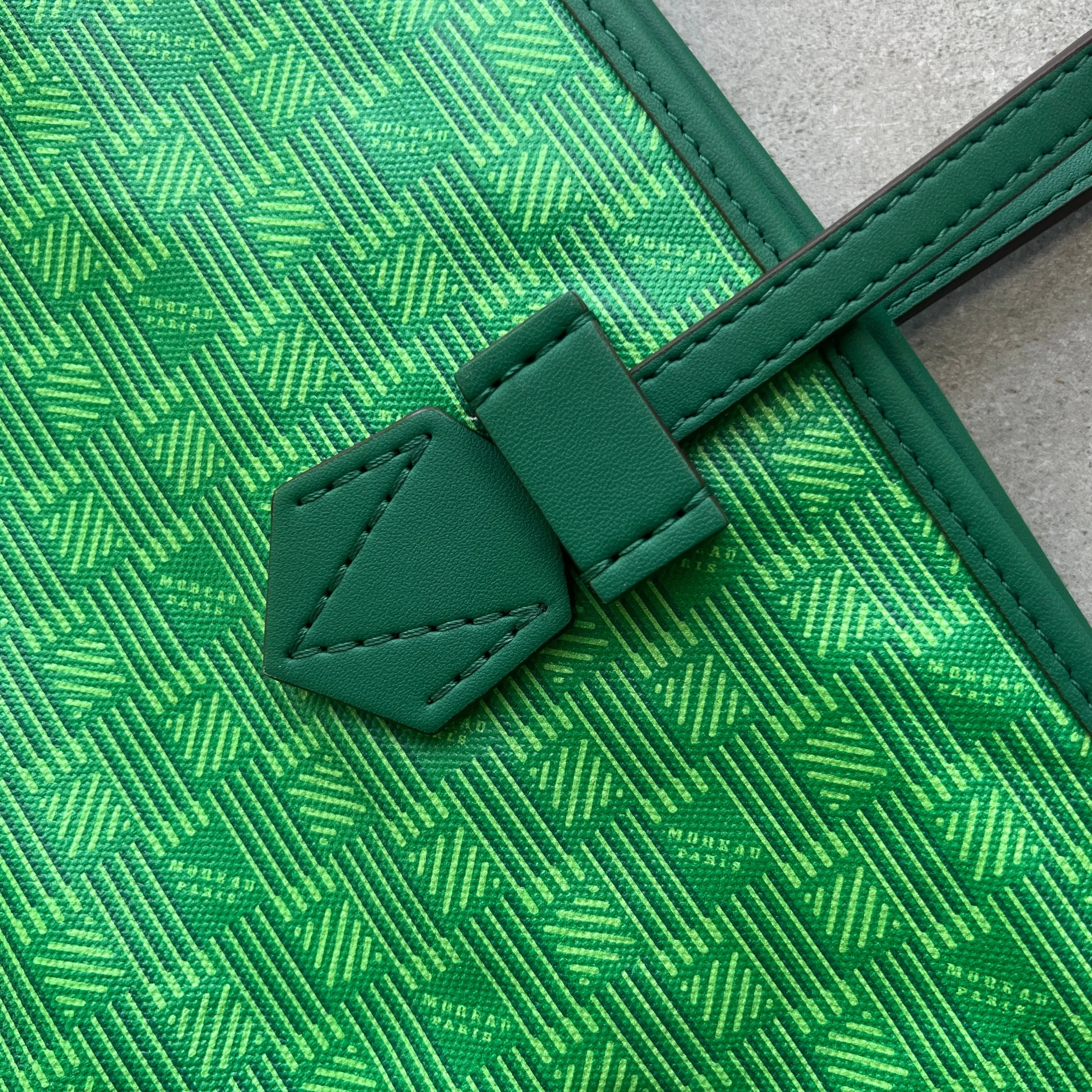 Saint Tropez Zip Tote GM, Green Moreau Bags
