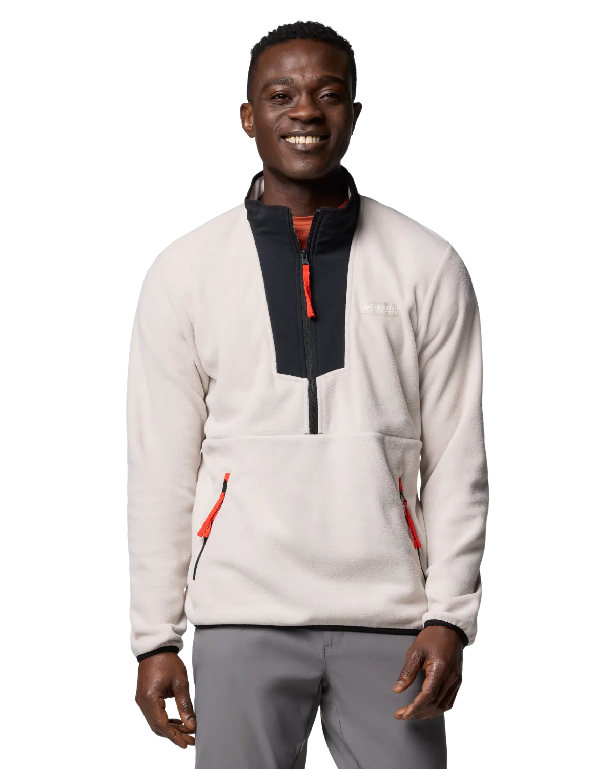 Sequoia Grove Half Zip Fleece Jacket in Dark Stone & Black