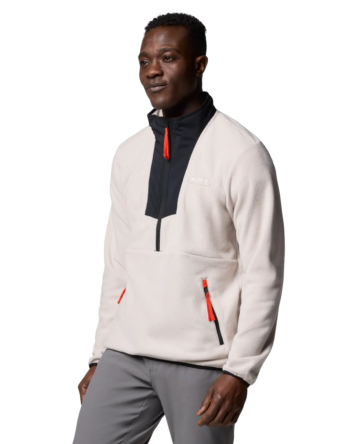 Sequoia Grove Half Zip Fleece Jacket in Dark Stone & Black