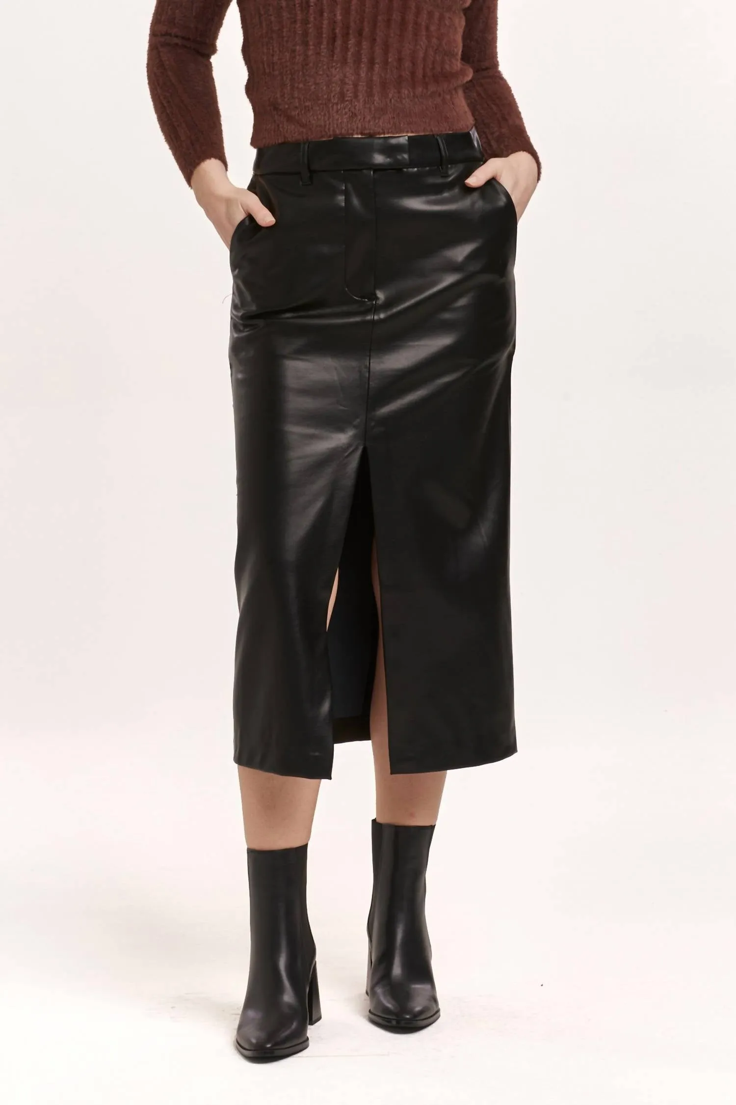 Sia Ballerina Length Skirt In Black
