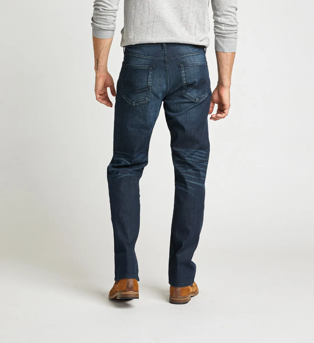 Silver Grayson Easy Fit Straight Leg Jeans