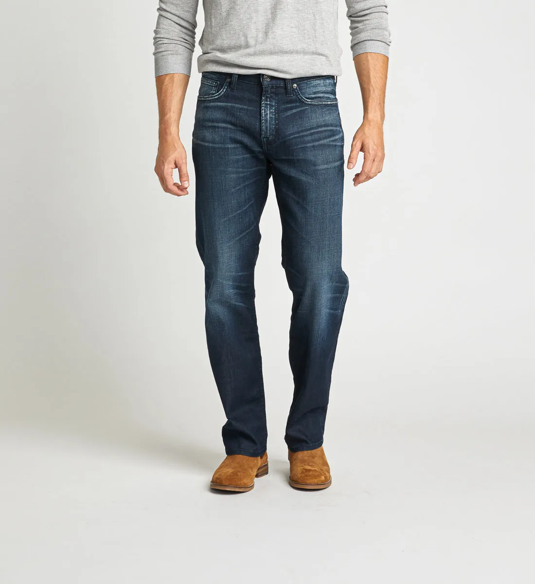 Silver Grayson Easy Fit Straight Leg Jeans