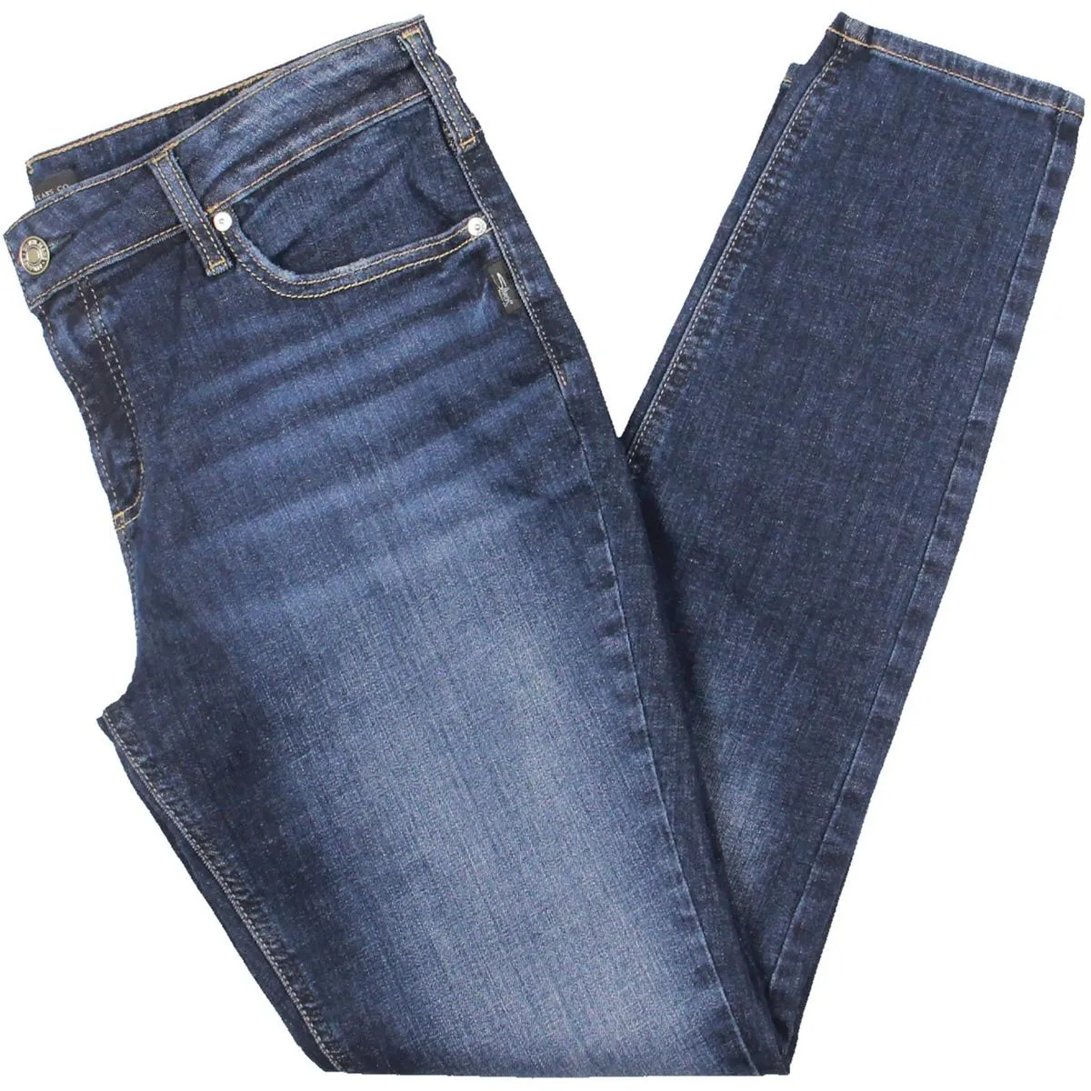 Silver Jeans Co. Womens Elyse Mid-Rise Comfort Fit Skinny Jeans