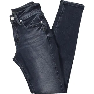 Silver Jeans Co. Womens Suki Solid Denim Skinny Jeans