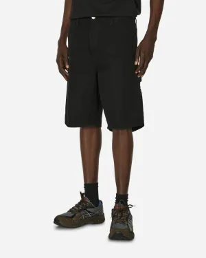 Single Knee Shorts Black (Rinsed)