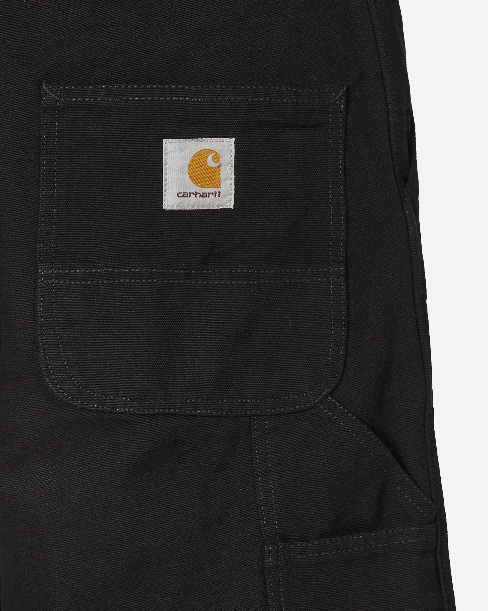 Single Knee Shorts Black (Rinsed)