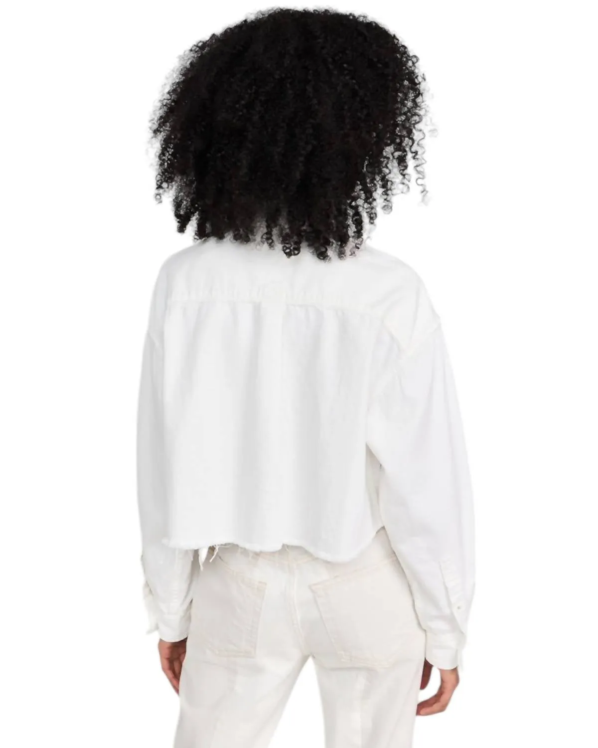 Southfork Cropped Shirt In White