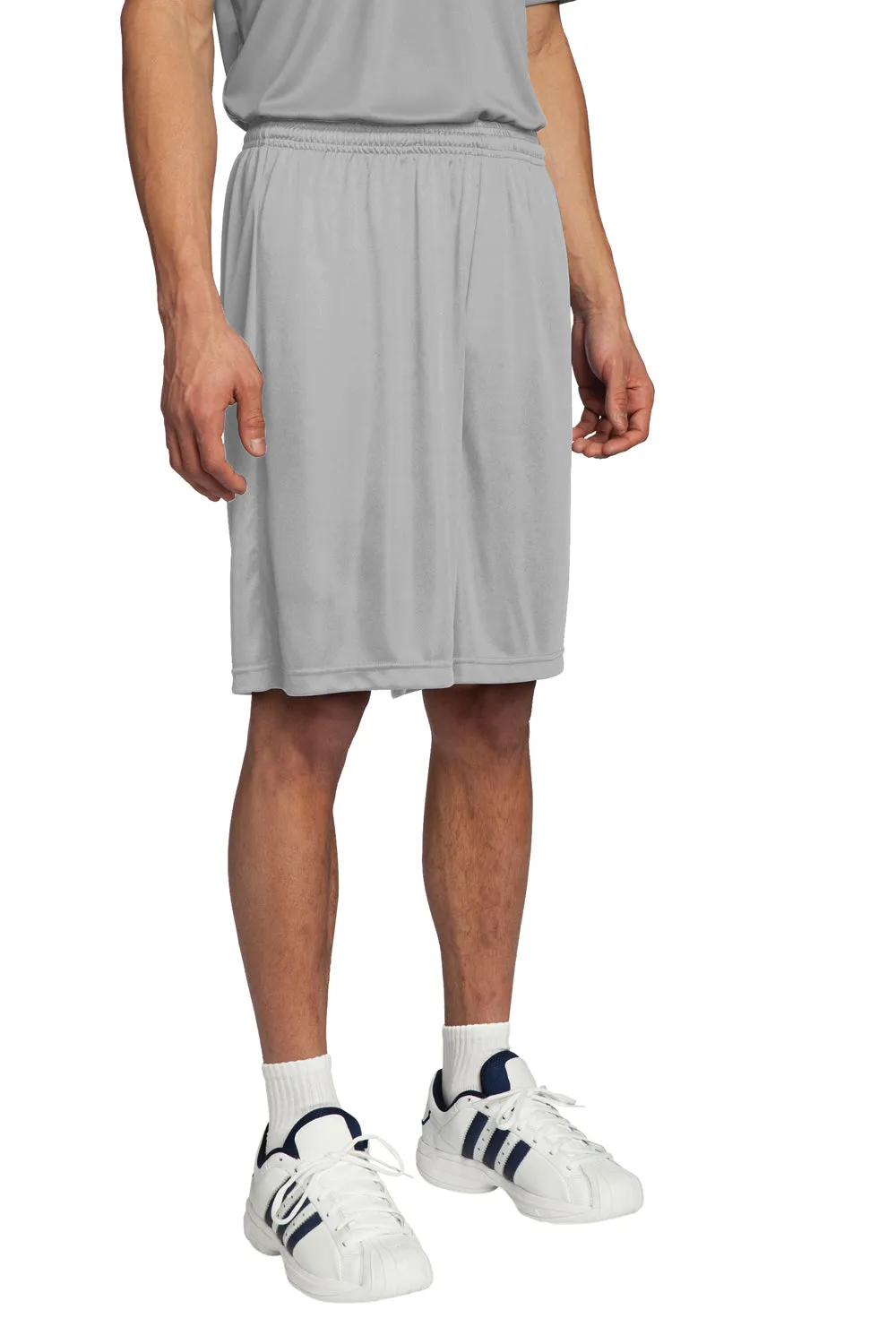 Sport-Tek Mens Competitor Moisture Wicking Shorts - Silver Grey