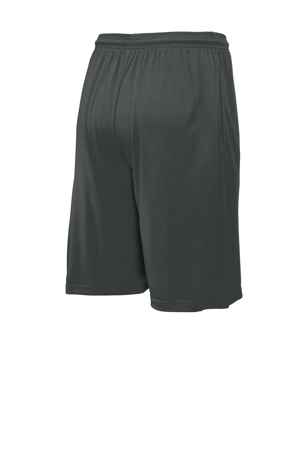 Sport-Tek Mens Competitor Moisture Wicking Shorts w/ Pockets - Iron Grey