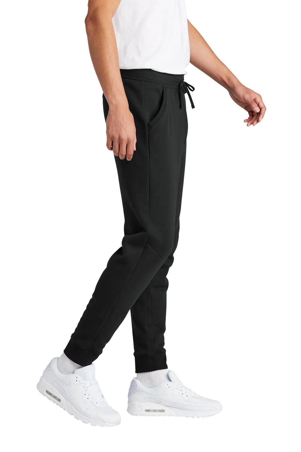 Sport-Tek Mens Drive Fleece Jogger Sweatpants w/ Pockets - Black