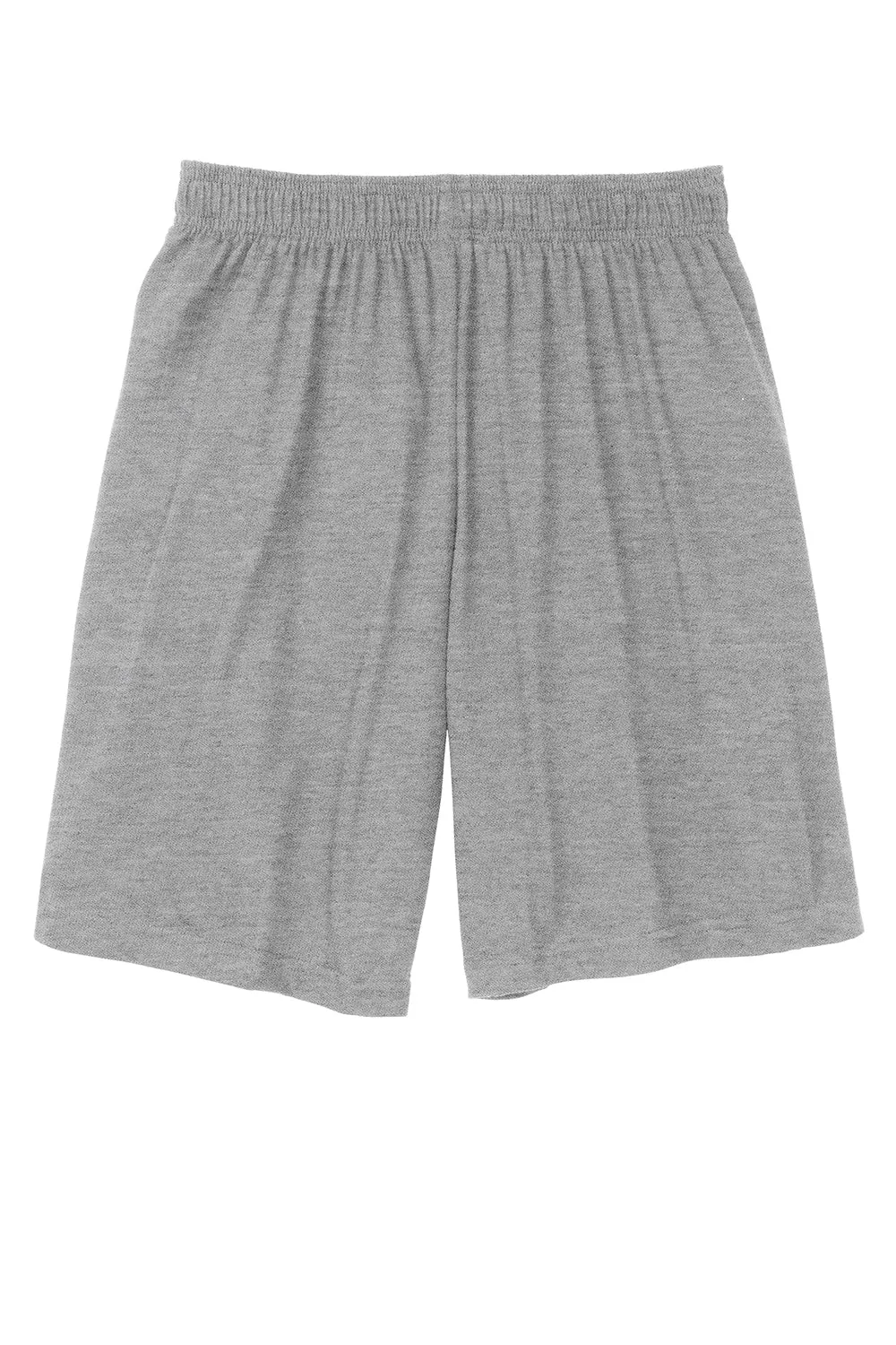Sport-Tek Mens Jersey Knit Shorts w/ Pockets - Heather Grey