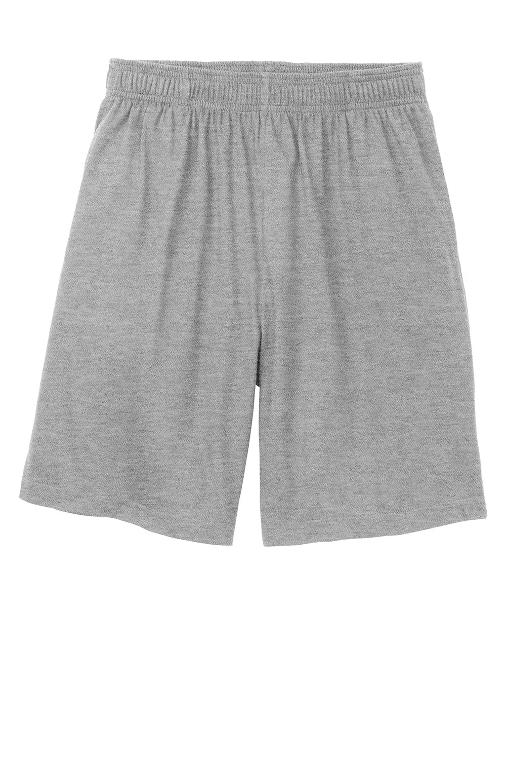 Sport-Tek Mens Jersey Knit Shorts w/ Pockets - Heather Grey