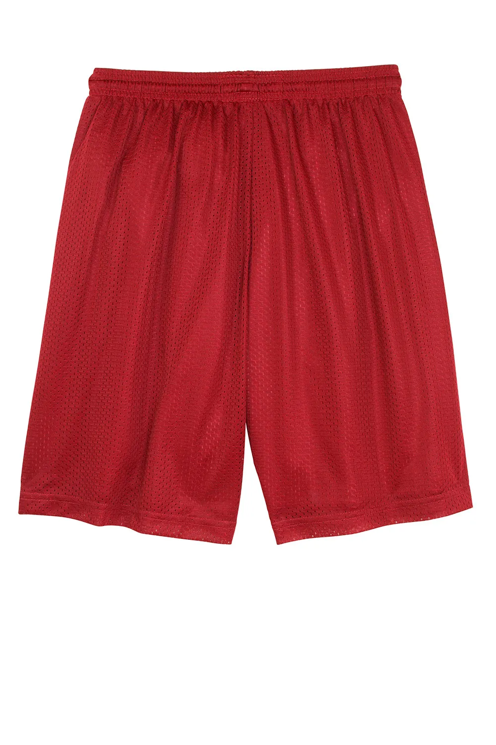 Sport-Tek Mens Moisture Wicking Classic Mesh Shorts - True Red - Closeout