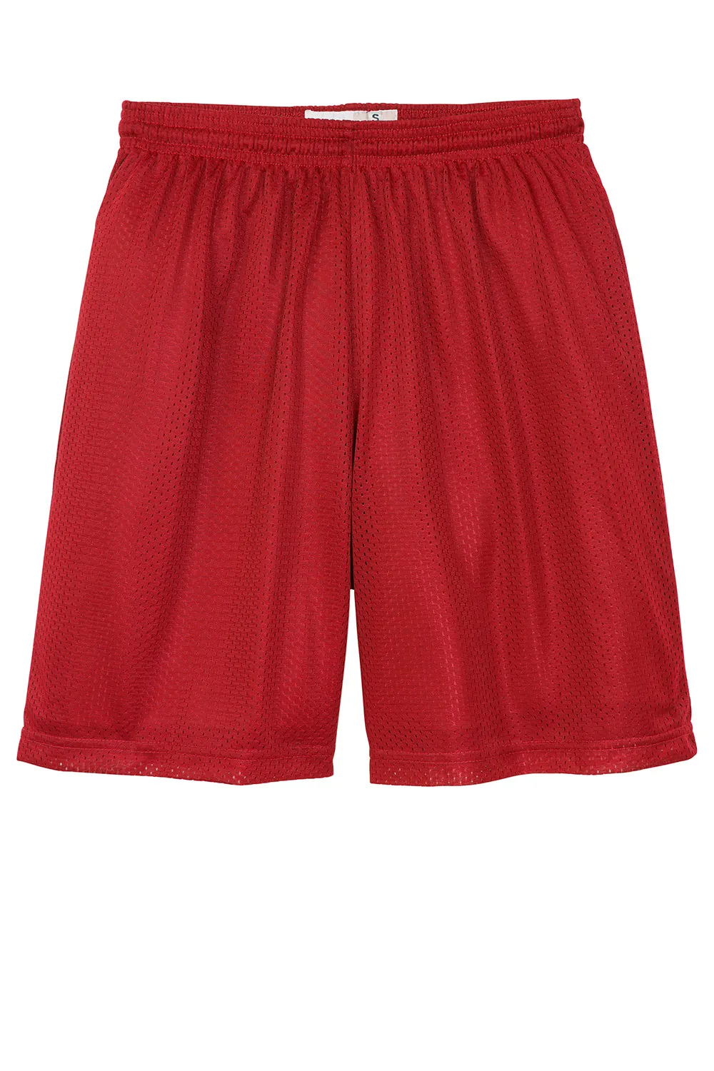 Sport-Tek Mens Moisture Wicking Classic Mesh Shorts - True Red - Closeout