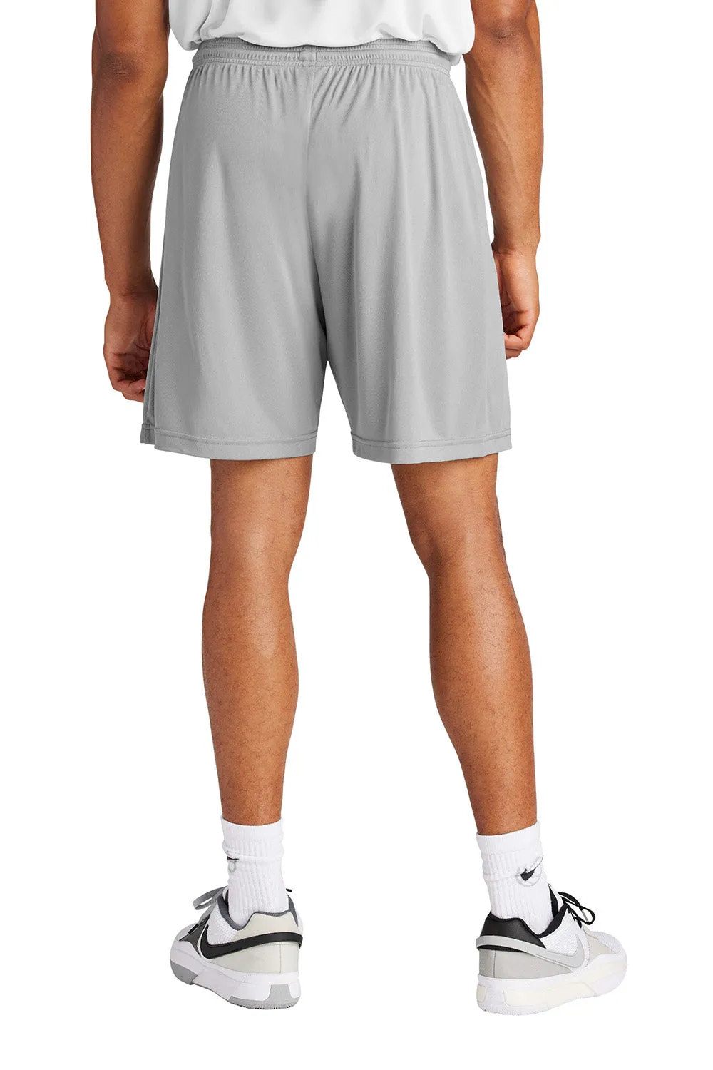 Sport-Tek Mens Moisture Wicking Competitor Athletic Shorts - Silver Grey