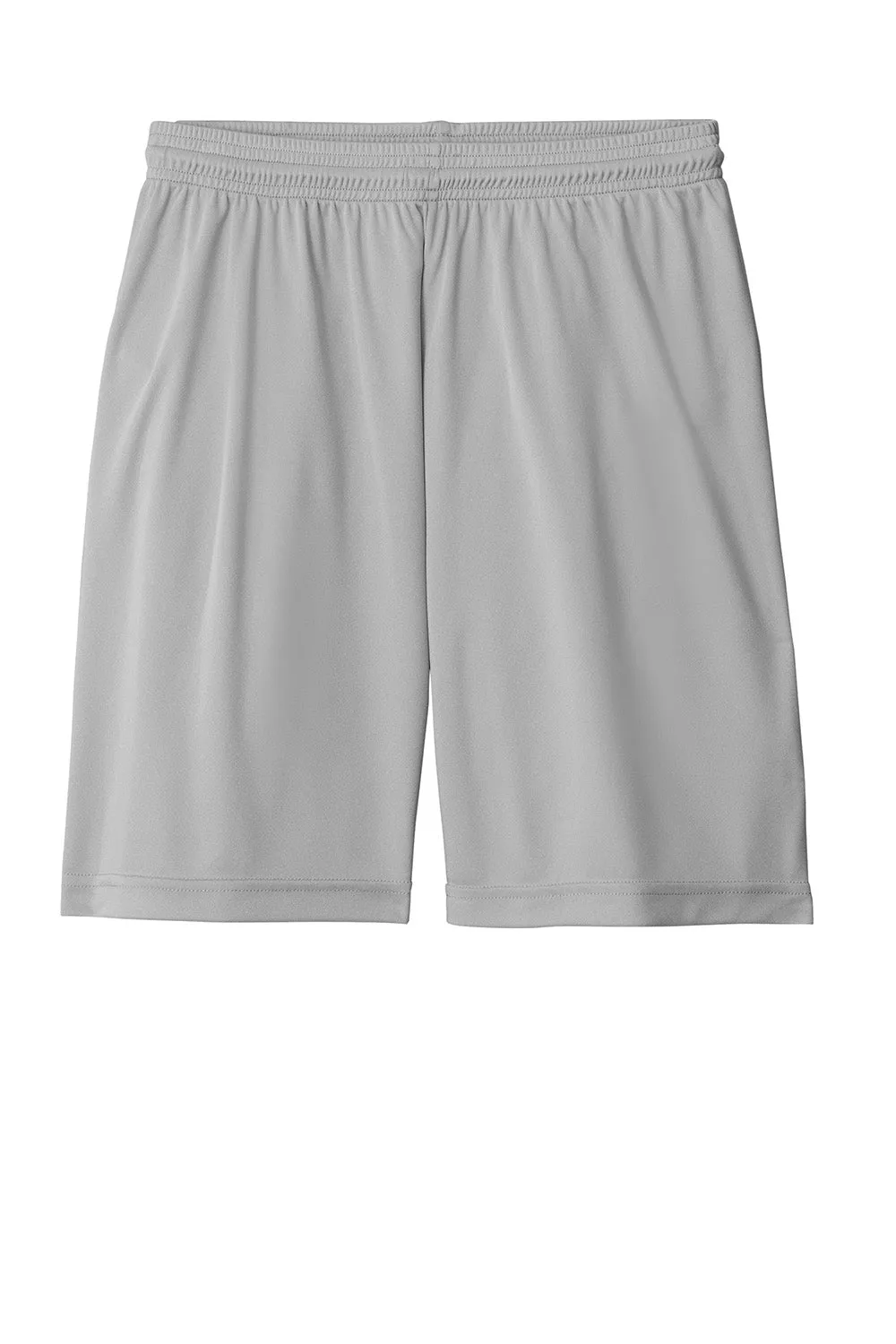 Sport-Tek Mens Moisture Wicking Competitor Athletic Shorts - Silver Grey