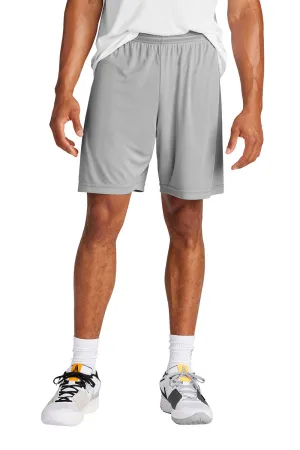 Sport-Tek Mens Moisture Wicking Competitor Athletic Shorts - Silver Grey