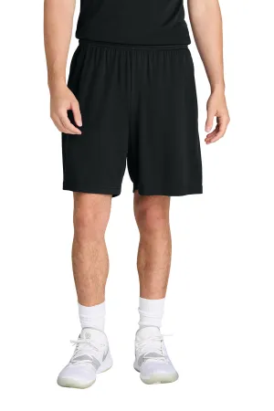 Sport-Tek Mens Moisture Wicking Competitor Athletic Shorts w/ Pockets - Black