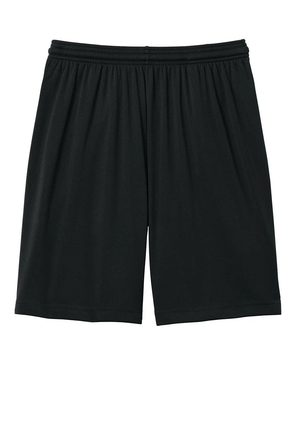 Sport-Tek Mens Moisture Wicking Competitor Athletic Shorts w/ Pockets - Black