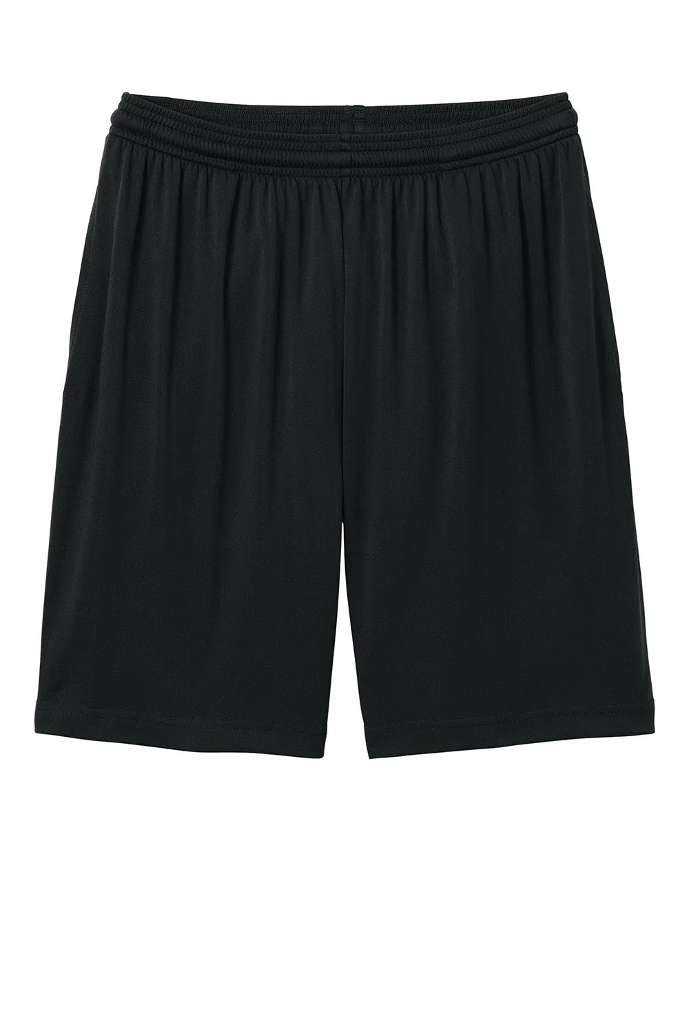 Sport-Tek Mens Moisture Wicking Competitor Athletic Shorts w/ Pockets - Black