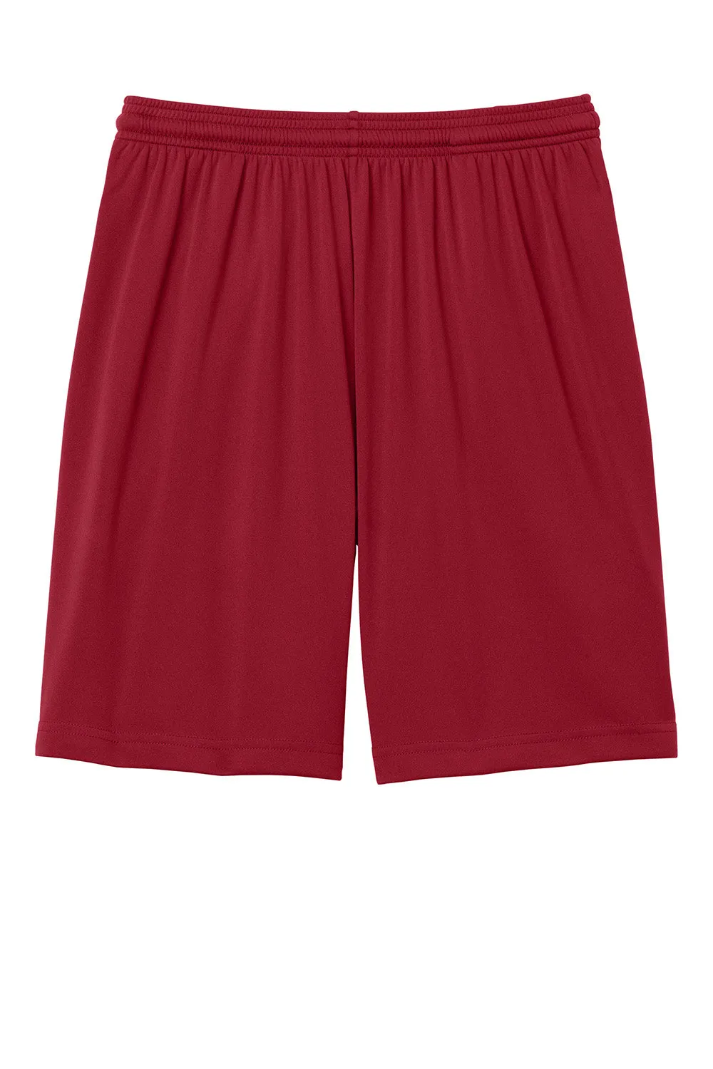 Sport-Tek Mens Moisture Wicking Competitor Athletic Shorts w/ Pockets - Deep Red