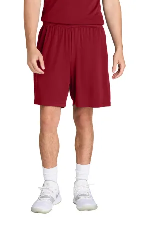 Sport-Tek Mens Moisture Wicking Competitor Athletic Shorts w/ Pockets - Deep Red