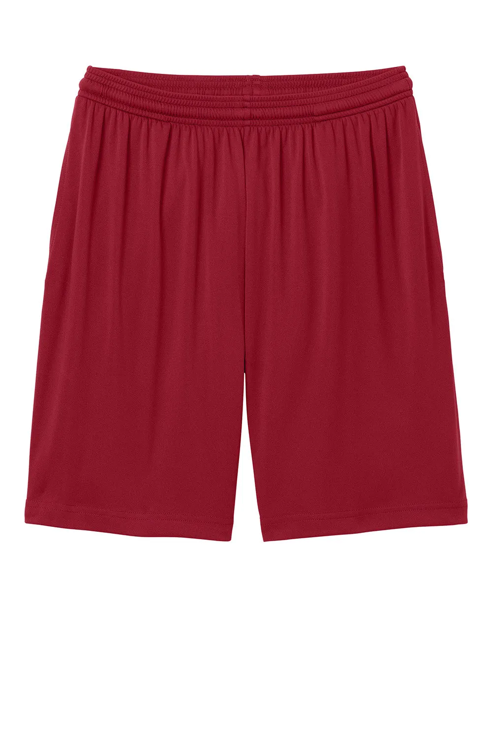 Sport-Tek Mens Moisture Wicking Competitor Athletic Shorts w/ Pockets - Deep Red