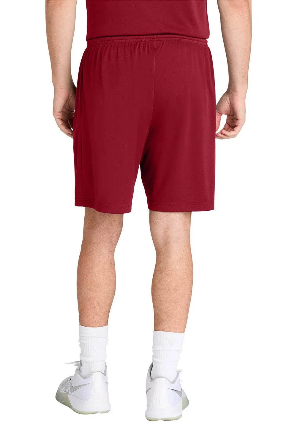 Sport-Tek Mens Moisture Wicking Competitor Athletic Shorts w/ Pockets - Deep Red
