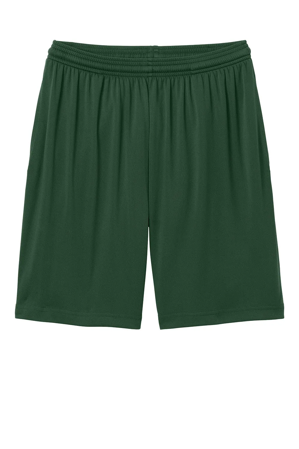 Sport-Tek Mens Moisture Wicking Competitor Athletic Shorts w/ Pockets - Forest Green