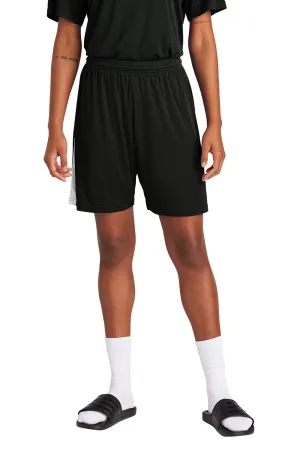 Sport-Tek Mens Moisture Wicking Competitor United Athletic Shorts - Black/White