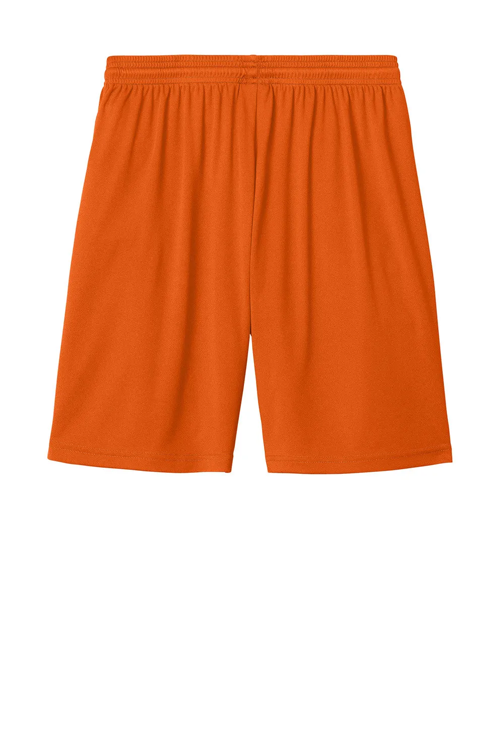 Sport-Tek Mens Moisture Wicking Competitor United Athletic Shorts - Deep Orange/White