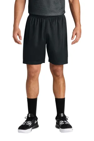 Sport-Tek Mens Moisture Wicking Mesh Athletic Shorts - Black
