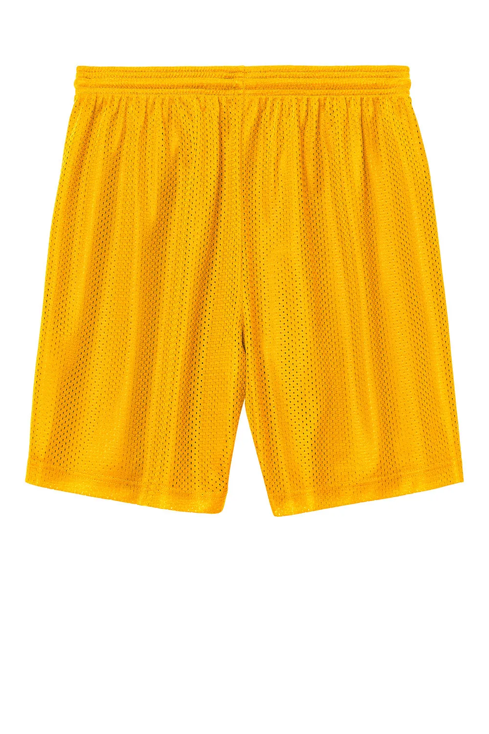 Sport-Tek Mens Moisture Wicking Mesh Athletic Shorts - Gold