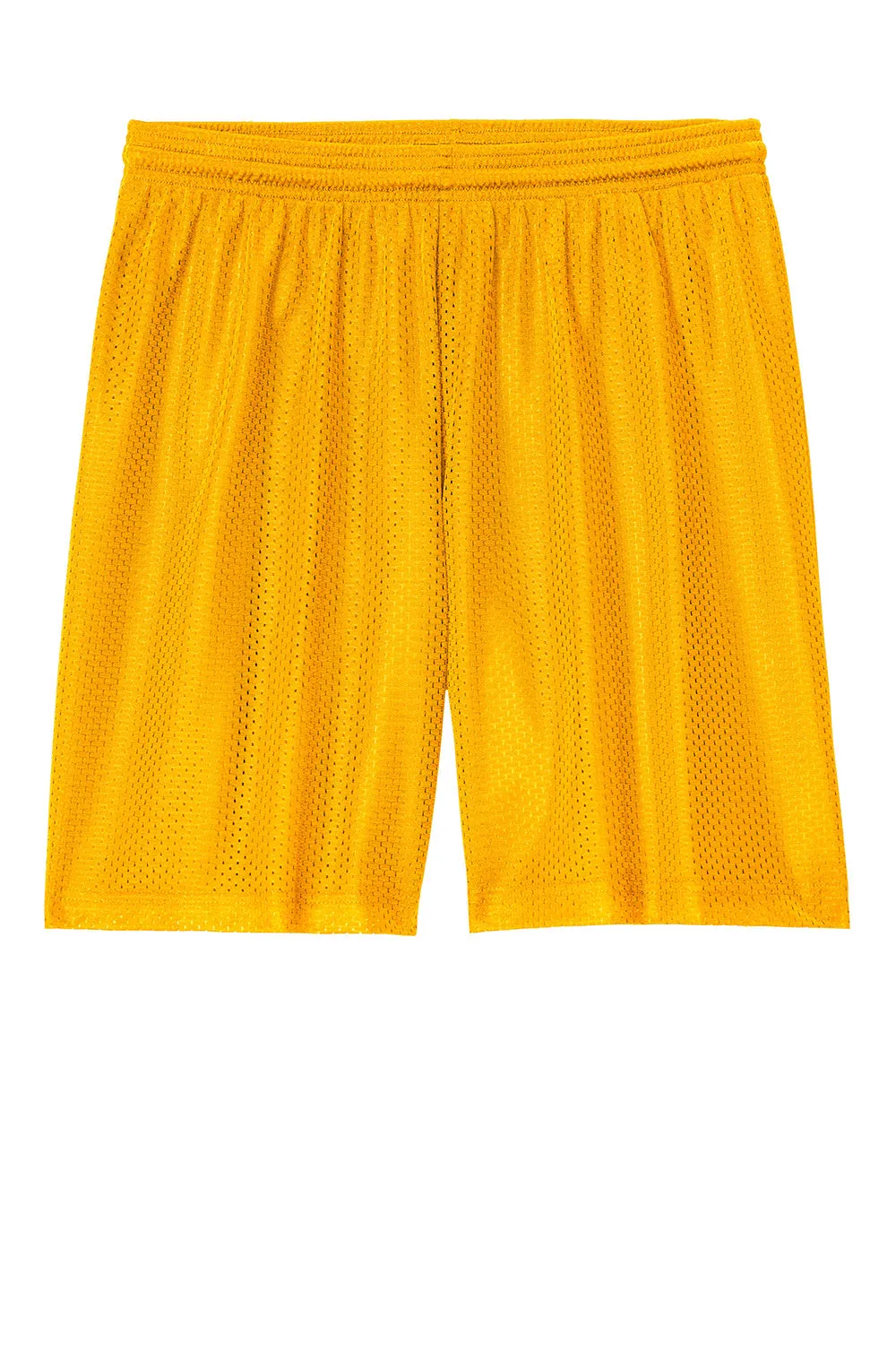 Sport-Tek Mens Moisture Wicking Mesh Athletic Shorts - Gold