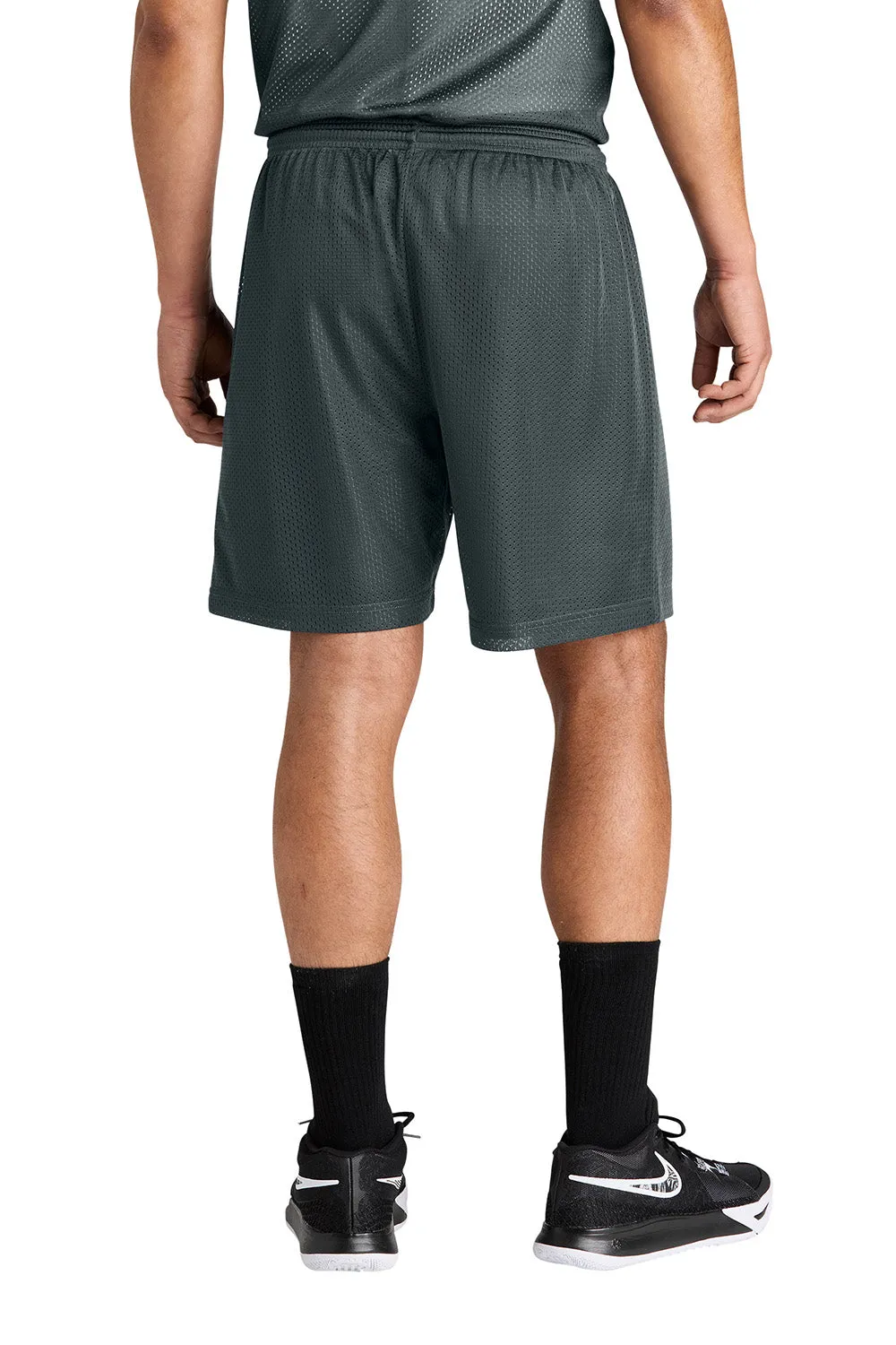 Sport-Tek Mens Moisture Wicking Mesh Athletic Shorts - Iron Grey