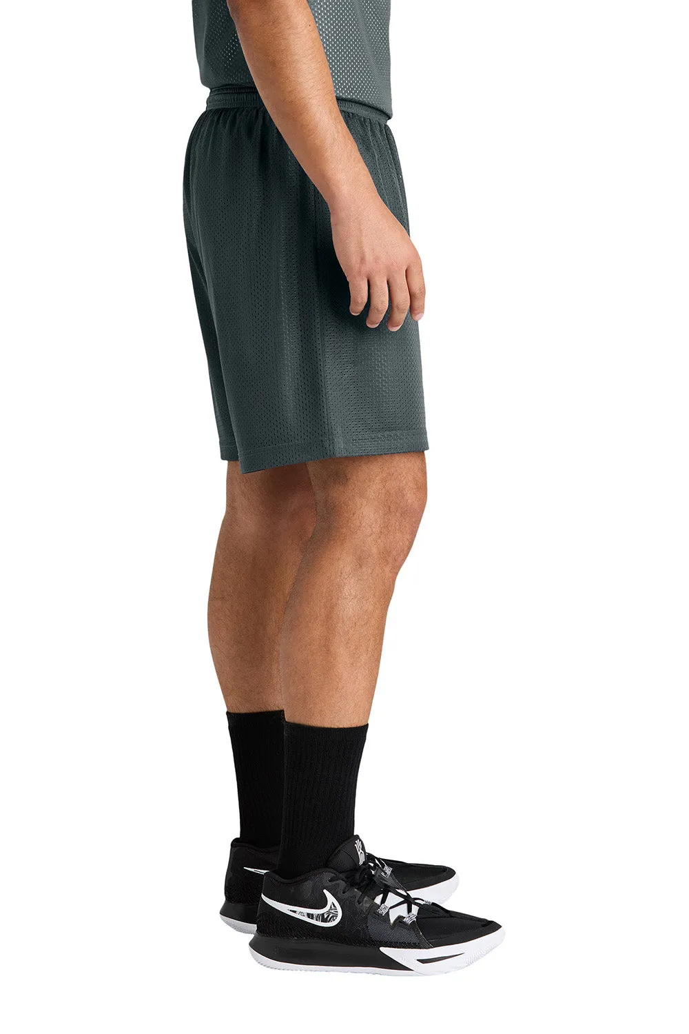 Sport-Tek Mens Moisture Wicking Mesh Athletic Shorts - Iron Grey