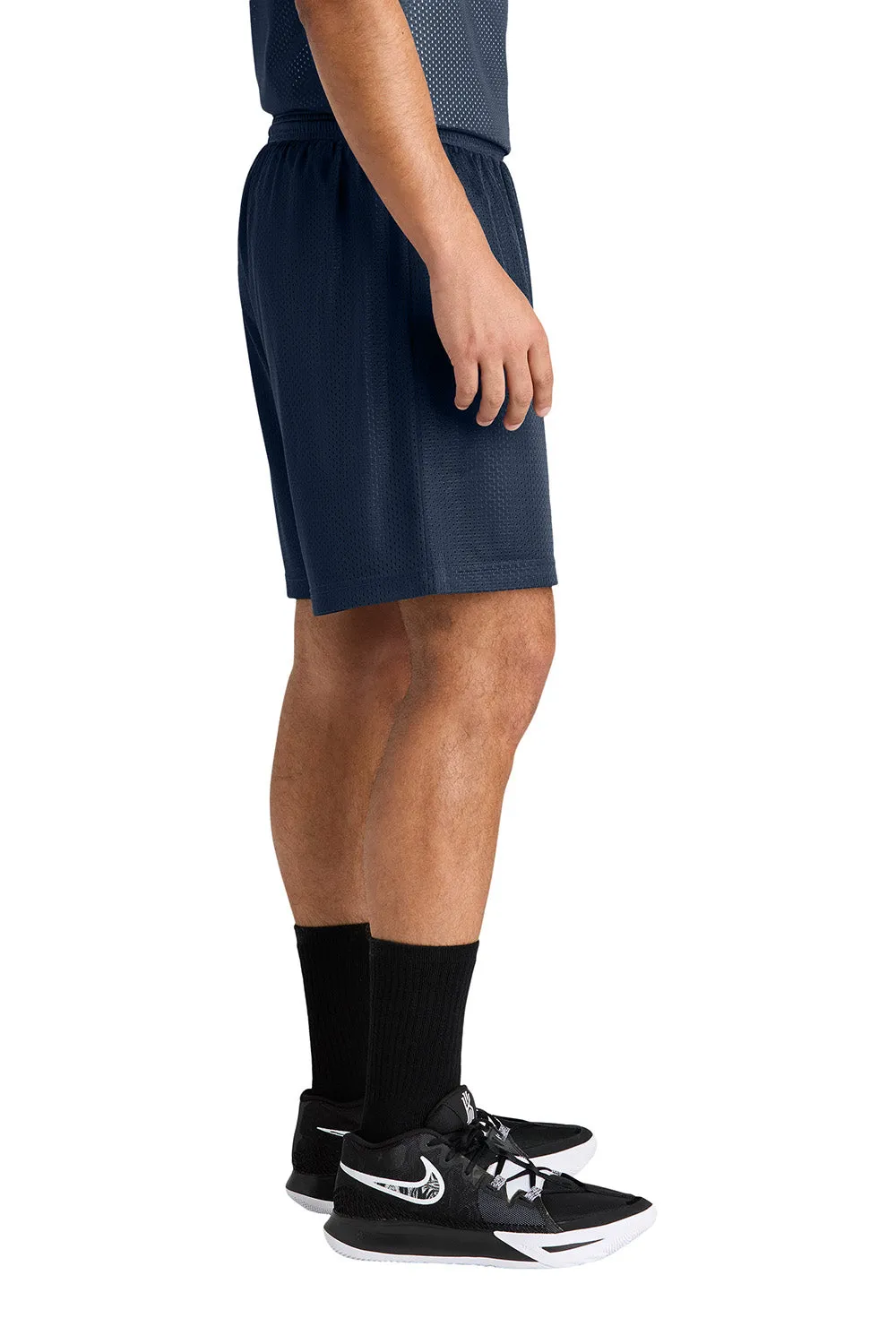 Sport-Tek Mens Moisture Wicking Mesh Athletic Shorts - True Navy Blue