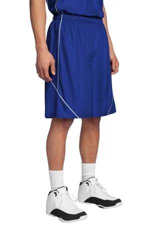 Sport-Tek Mens Moisture Wicking Mesh Reversible Spliced Shorts - True Royal Blue - Closeout