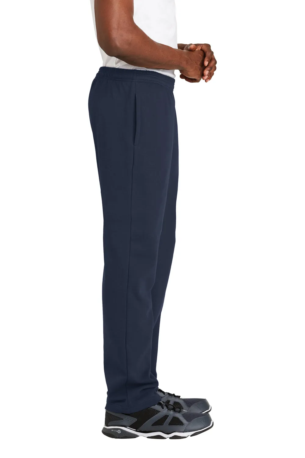 Sport-Tek Mens Open Bottom Sweatpants w/ Pockets - True Navy Blue