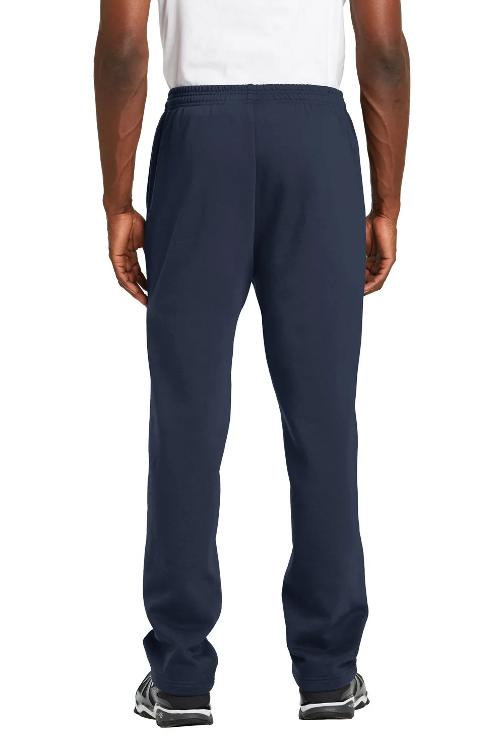 Sport-Tek Mens Open Bottom Sweatpants w/ Pockets - True Navy Blue
