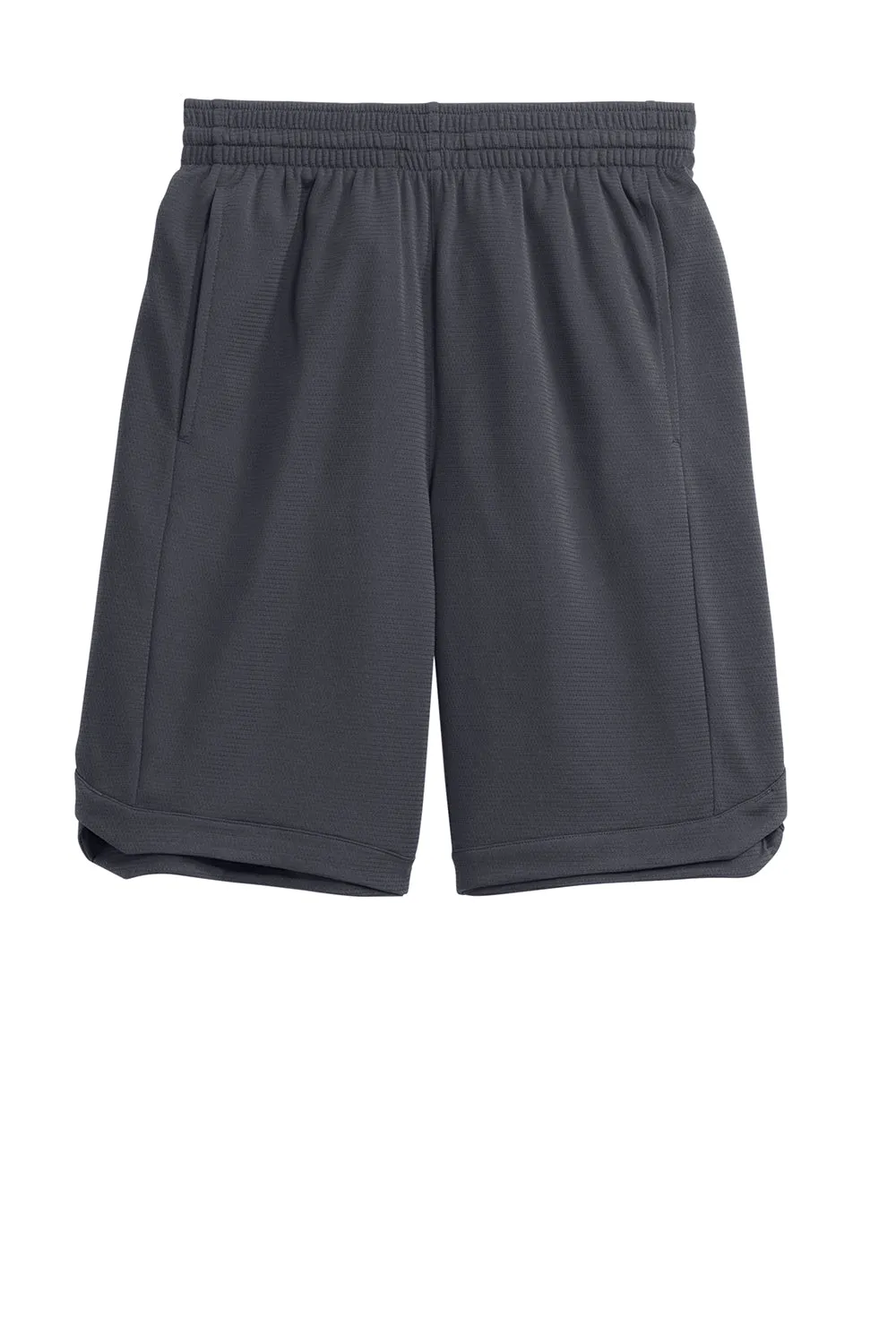 Sport-Tek Mens Position PosiCharge Shorts w/ Pockets - Graphite Grey